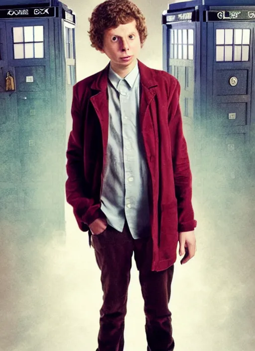 Prompt: Michael Cera as Doctor Who