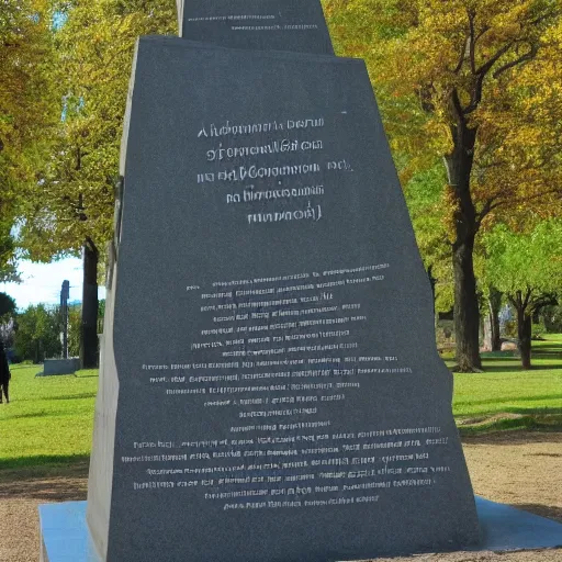 Prompt: monument with the text за абобу