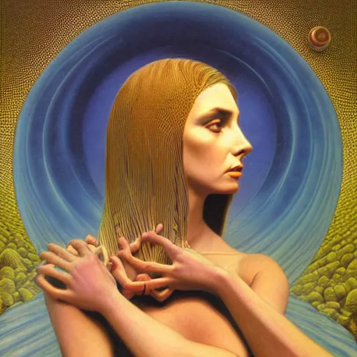 Prompt: young debbie harry as queen of jupiter by zdzisław beksinski, zaha hadid and alphonse mucha. highly detailed, hyper - real, beautiful, fractal details, complex