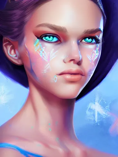 Image similar to mage girl, portrait, digital painting, elegant, beautiful, highly detailed, artstation, concept art