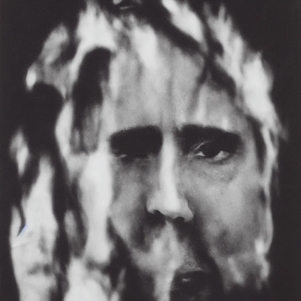 Image similar to nicolas cage headshot 1 9 8 3 photogram