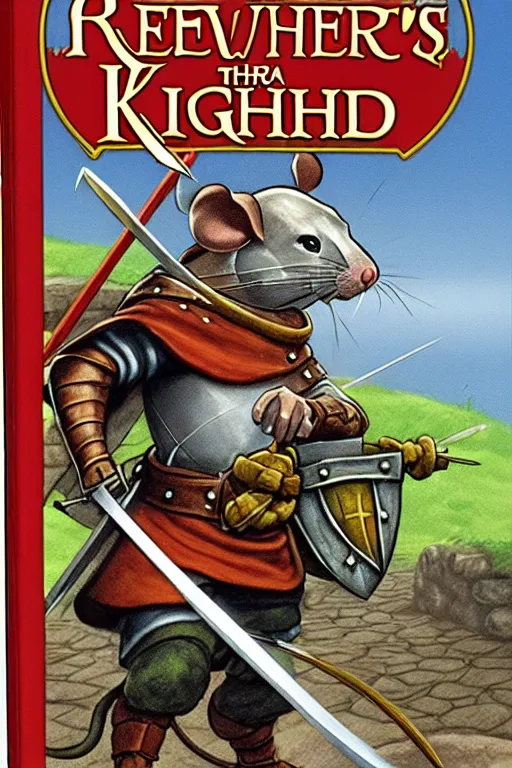 Image similar to a heroic mouse knight with sword and shield, redwall, brian jacques, detailed, epic