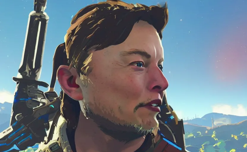 Prompt: Elon Musk in Breath of the Wild