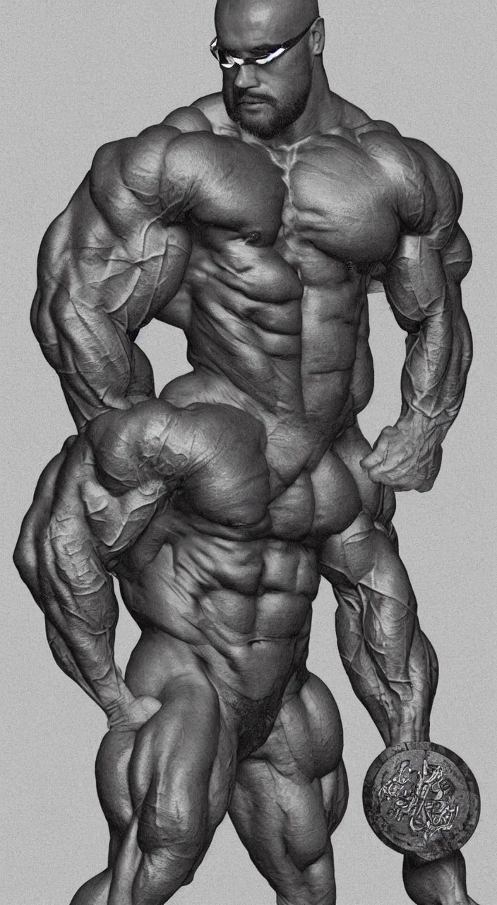 Image similar to a masculine bodybuilder in the church, trending on artstation