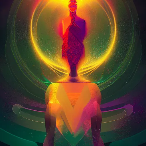 Image similar to a goddess by Petros Afshar and Beeple