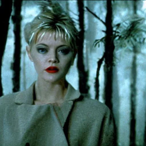 Image similar to laura palmer in the woods. still from blade runner -