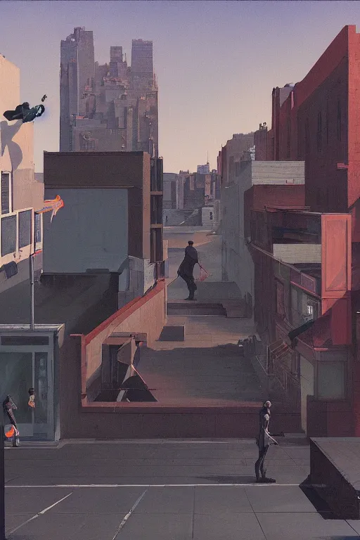 Prompt: a battle rap, a set of dj hiphop style on harlem street, Edward Hopper and James Gilleard, Zdzislaw Beksisnski, highly detailed