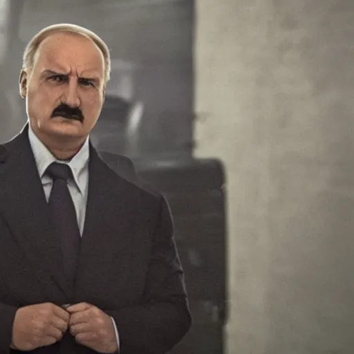 Image similar to Alexander Lukashenko in Terminator, cinematic still