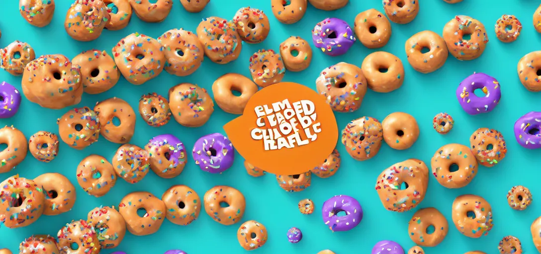 Prompt: screenshot from the movie \ cloudy with a chance of meatballs. \. turbulent sea of donuts. claymation. diorama. dutch angle. digital art. colorful. render. 4 k. 8 k. trending. wallpaper.