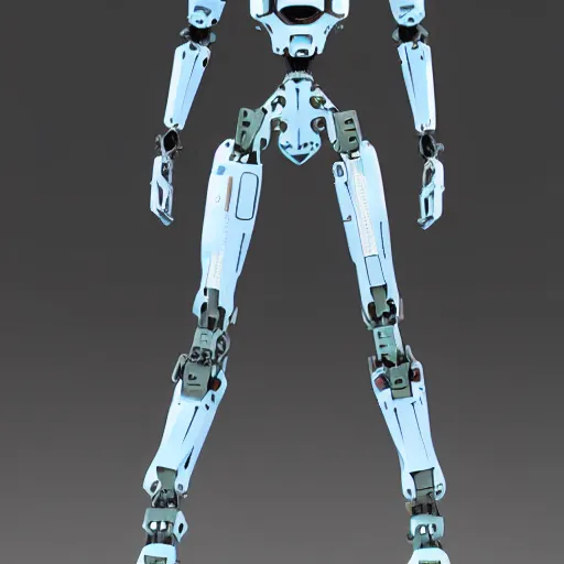 Prompt: humanoid skinny mech