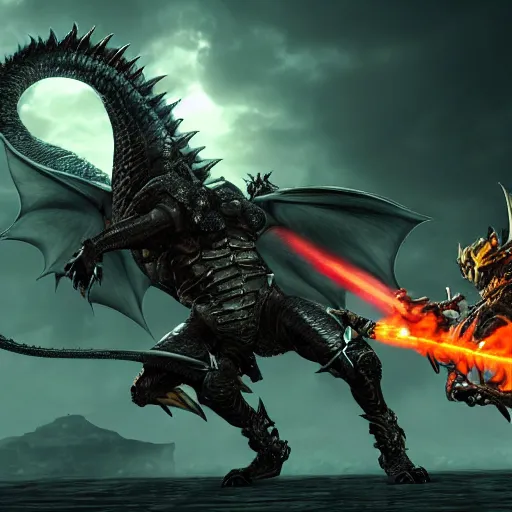 Image similar to an award winning video game screenshot of an armored gothic thief dragon slayer, engaging an enormous serpent in brutal battle, grimdark art style, colorful, cgi, unreal engine, ultra hd, high definition, high quality, crisp, sharp, smooth, 8 k resolution