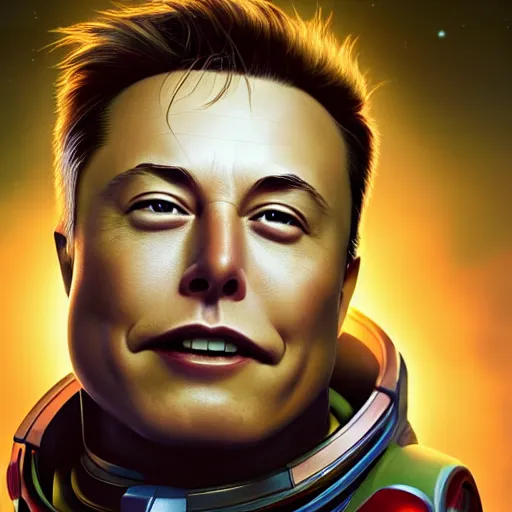 Prompt: portrait of elon musk as buzz lightyear, league of legends amazing splashscreen artwork, splash art, natural light, elegant, photorealistic facial features, intricate, fantasy, detailed face, atmospheric lighting, anamorphic lens flare, cinematic lighting, league of legends splash art, hd wallpaper, ultra high details by greg rutkowski