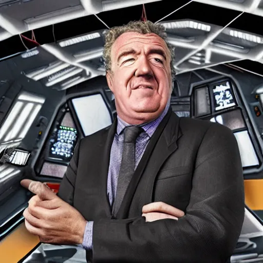 Prompt: Jeremy clarkson reviewing a Tie Fighter