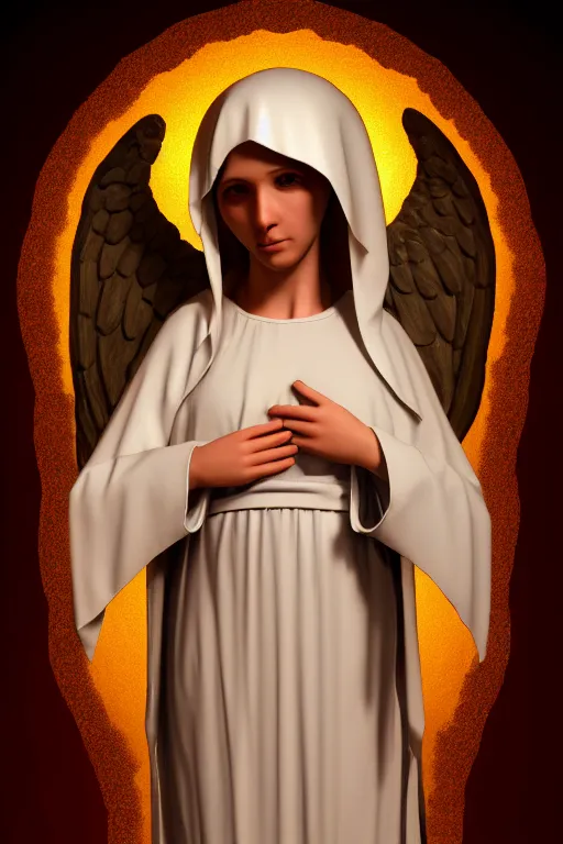 Image similar to a highly detailed and realistic photo of the virgin mary cosplay on a satansite collection, artstation, 4 k, correctly anatomy, good light