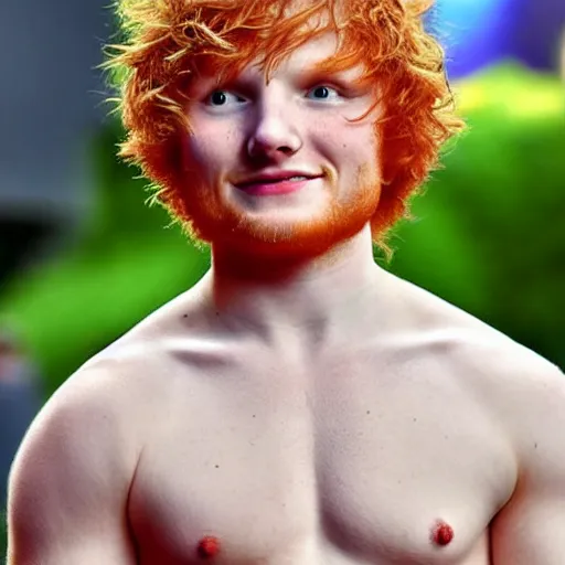 Prompt: Muscular Ed Sheeran