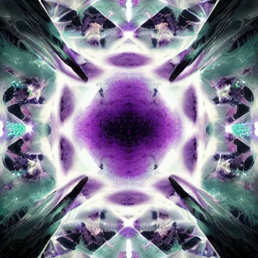 Prompt: a dark matter wind and dust pieces of purple sky with a white sun falls to the ground and breaks into fragments, metallic light, futurism, schizophrenia, hyperrealistic fall, limbo, the matrix broke into asymmetric kaleidoscope fragments