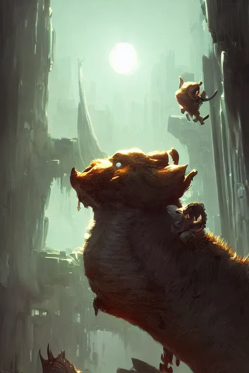 Image similar to cute adorable critter, dramatic lighting, cinematic, establishing shot, extremly high detail, photo realistic, cinematic lighting, post processed, concept art, artstation, matte painting, style by eddie mendoza, raphael lacoste, alex ross