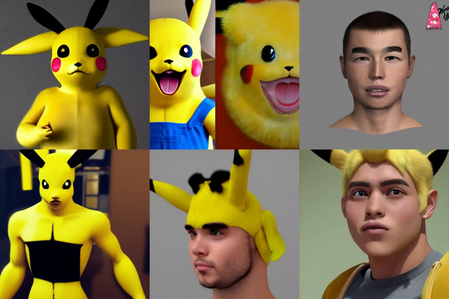 Prompt: realistic human Pikachu