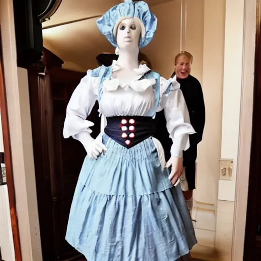 Image similar to a maid costume worn by boris johnson