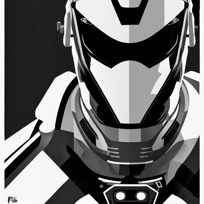 Image similar to cinematic bust portrait, captin falcon from f - zero, head and chest only, desaturated, thawan duchanee, masterpiece, trending on artstation, featured on pixiv, cinematic composition, dramatic pose, beautiful lighting, sharp, details, hyper - detailed, hd, 4 k