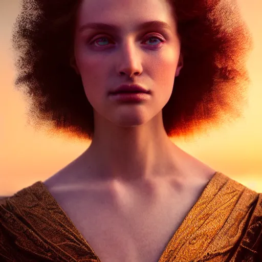 Prompt: photographic portrait of a stunningly beautiful queen of the arctice empire renaissance female in soft dreamy light at sunset, contemporary fashion shoot, by edward robert hughes, annie leibovitz and steve mccurry, david lazar, jimmy nelsson, breathtaking, 8 k resolution, extremely detailed, beautiful, establishing shot, artistic, hyperrealistic, beautiful face, octane render