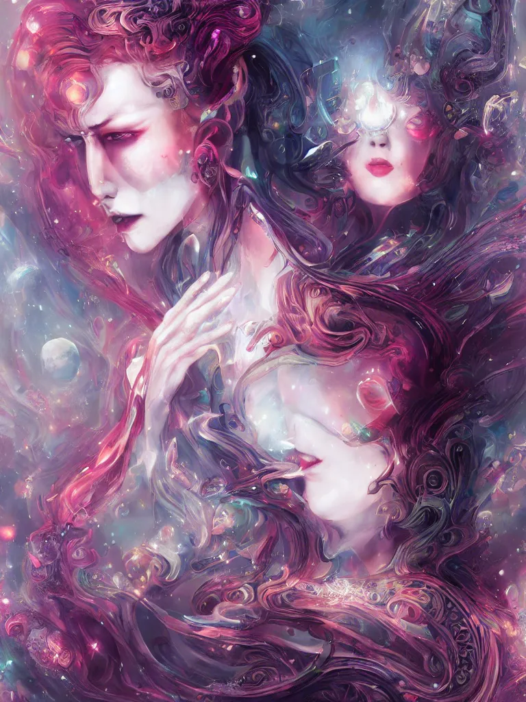 Prompt: realistic detailed image of zen mage, cyber sci - fi by anna dittmann, neo gothic, gothic, rich deep colors.