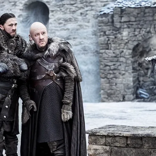 Image similar to the three stooges in game of thrones
