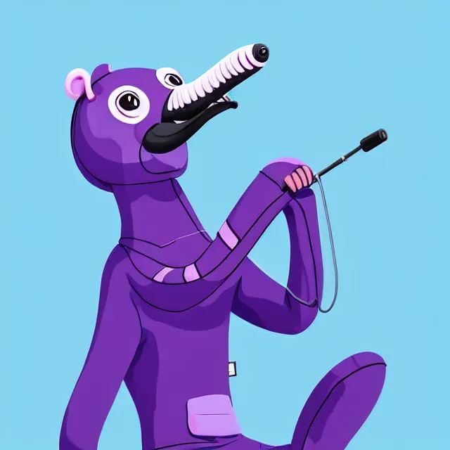 Prompt: epic professional digital art of a cute and adorable anthropomorphic anteater in a purple track suit using an exercise machine,, best on artstation, cgsociety, wlop, Behance, pixiv, astonishing, impressive, outstanding, epic, cinematic, stunning, gorgeous, much detail, much wow,, masterpiece.