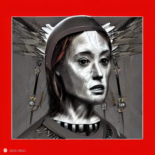 Image similar to Joan of ark, digital art