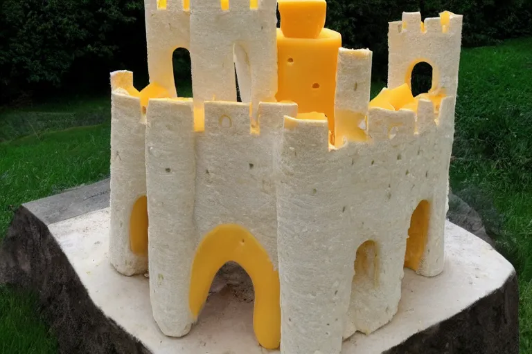 Image similar to Castle made of cheese