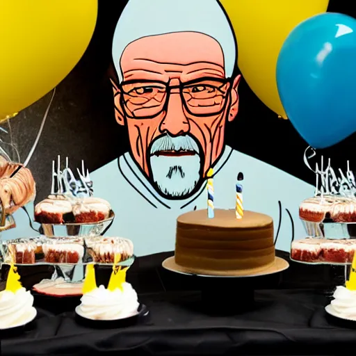 Image similar to birthday party photos of walter white