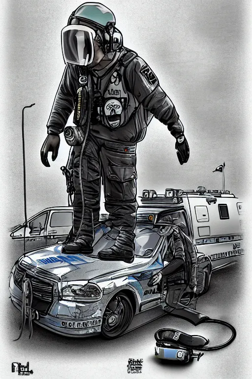 Image similar to paramedic, standing by ambulance, highly detailed, digital art, sharp focus, trending on art station