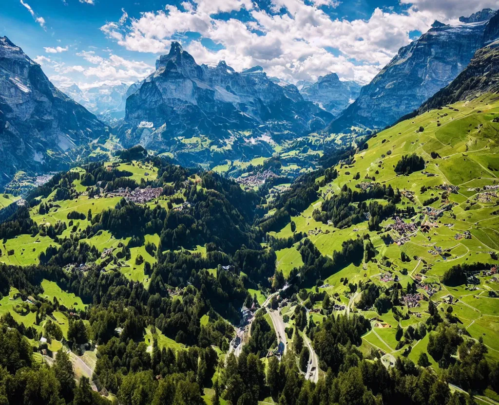 Image similar to Amazing Switzerland Landscape that are out of this world 8k