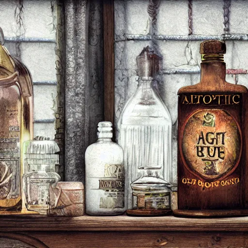 Image similar to A wizard's apothecary, photorealistic, 8k, high detail