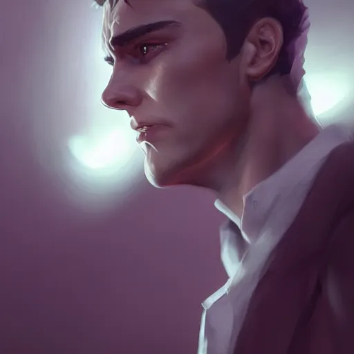 Image similar to a beautiful 3D model of kaz brekker from six of crows book, oil painting, Greg Rutkowski, Charlie Bowater, Yuumei, Yanjun Cheng, unreal 5, DAZ, hyperrealistic, octane render, RPG portrait, dynamic lighting, fantasy art, beautiful face