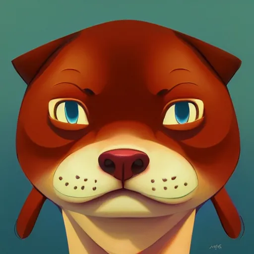 Image similar to face icon stylized minimalist catdog, loftis, cory behance hd by jesper ejsing, by rhads, makoto shinkai and lois van baarle, ilya kuvshinov, rossdraws global illumination