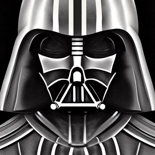 Image similar to portrait of darth vader in samurai style, highly detailed, centered, digital painting