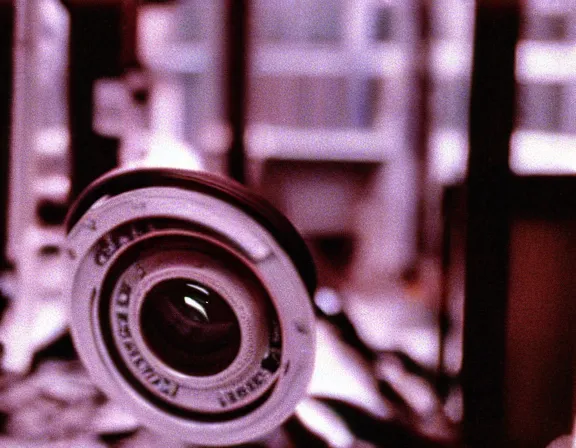 Prompt: 5 0 mm focal length film still 1 9 9 2 industrial body horror