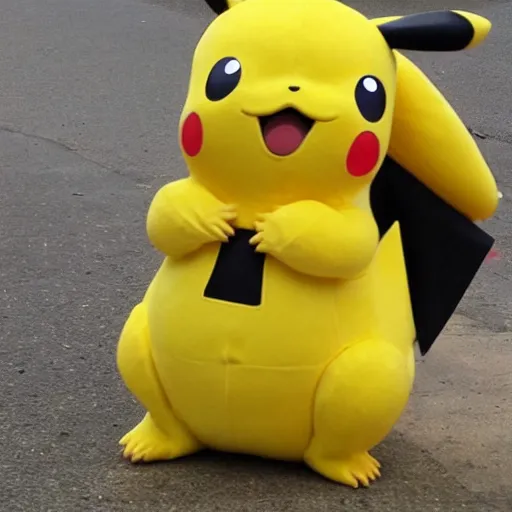 Prompt: homeless pikachu