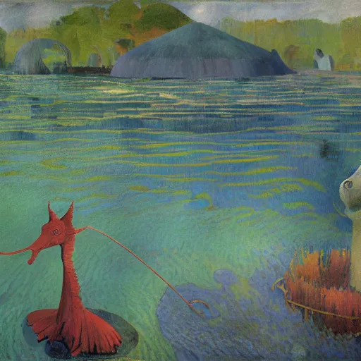 Image similar to the seahorse godforsaukee swamp, by paul gauguin and tom thomson, pencil sketch, storybook illustration the face of a disgruntled man, made of buildings and infrastructure, by beeple and vincent di