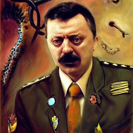 Prompt: igor ivanovich strelkov became an aggressive lovecraftian degenerate worm calling for total mobilization, photo - realistic, color image, 2 k, highly detailed, bodyhorror, occult art