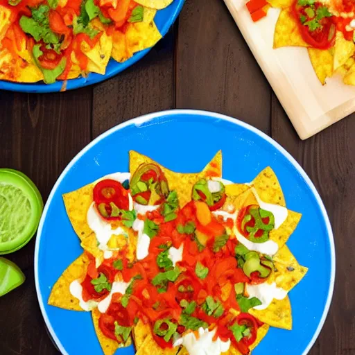 Image similar to super mega cheesey spicy nachos