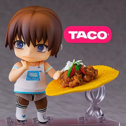 Image similar to taco, nendoroid, figurine, detailed product photo