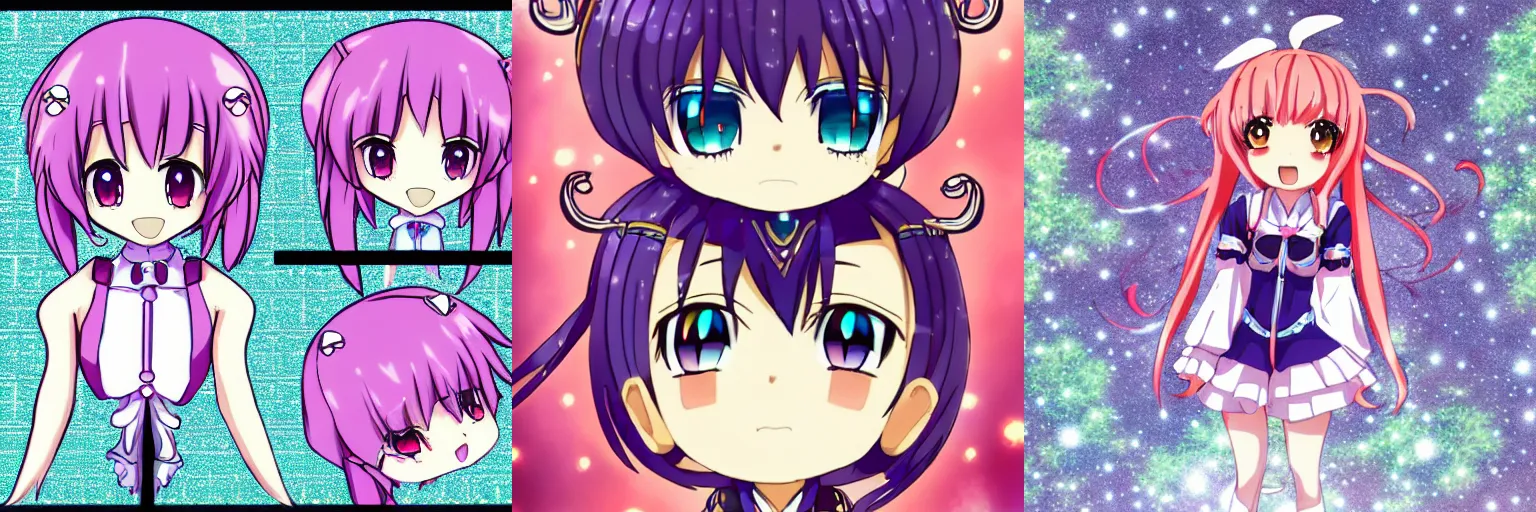 Prompt: accurate beautiful cute anime symmetric danbooru chibi depiction of a magical girl