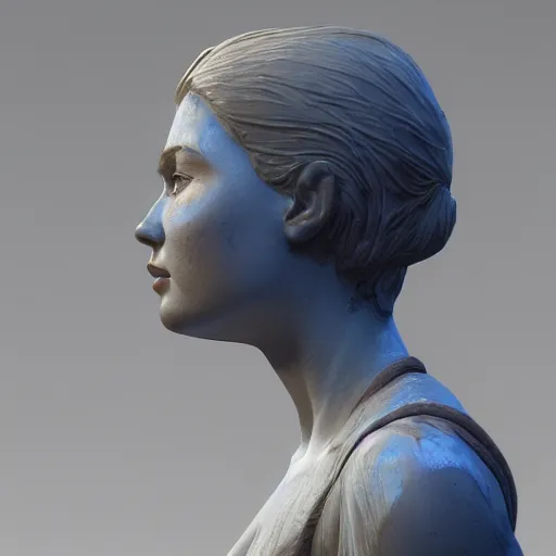 Image similar to portrait of statue girl, 8 k uhd, unreal engine, octane render in the artstyle of finnian macmanus, john park and greg rutkowski