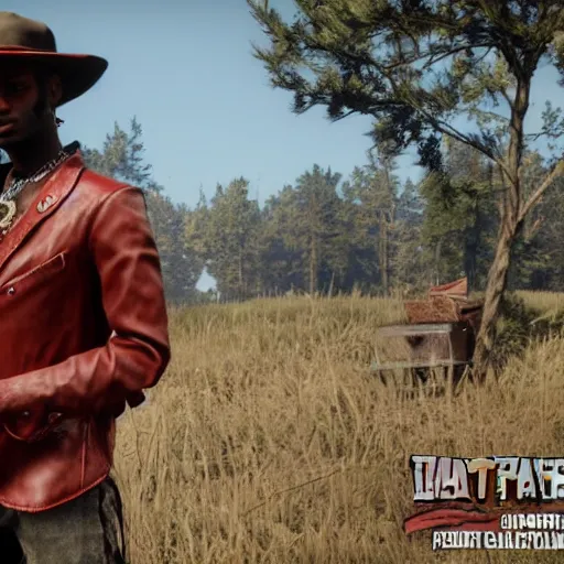 Image similar to playboi carti in red dead redemption 2 4 k the detailed super realistic