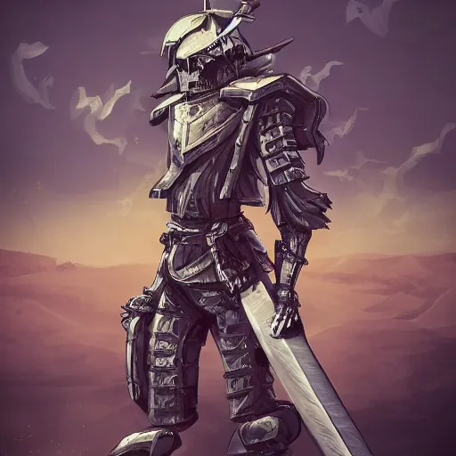 Image similar to rengoku tower of purgatory, combat android, katana arms, sword arms, shoulder cannon, modern military, skeletal face, military prototype, photography, desert.