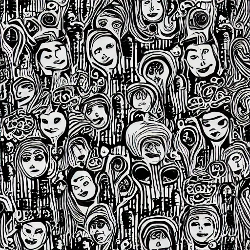 Image similar to outline of faces, wallpaper