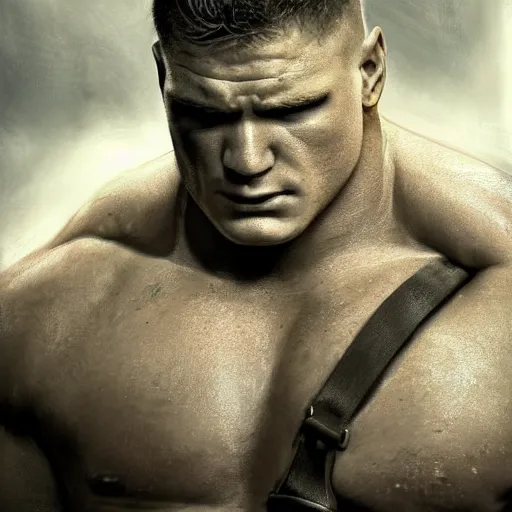 brock lesnar as chris redfield, artstation hall of | Stable Diffusion ...