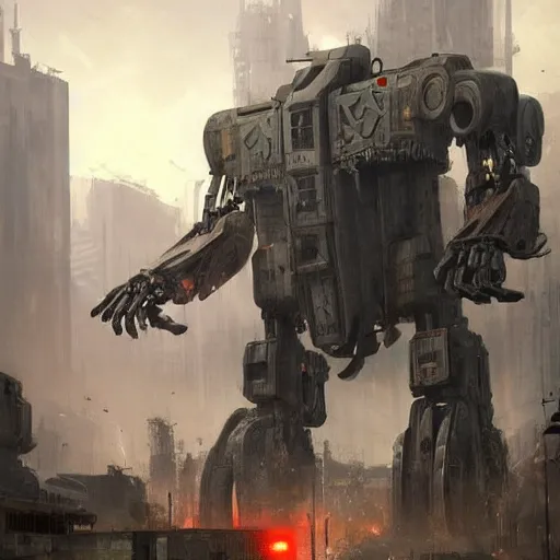 Prompt: a giant robot made from organic matter in a city, by greg rutkowski, by bayard wu, trending on artstation, digital art, apocalyptic, last moments of humanity